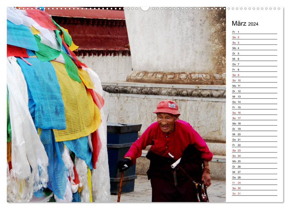 Tibet Momente (CALVENDO Wandkalender 2024)
