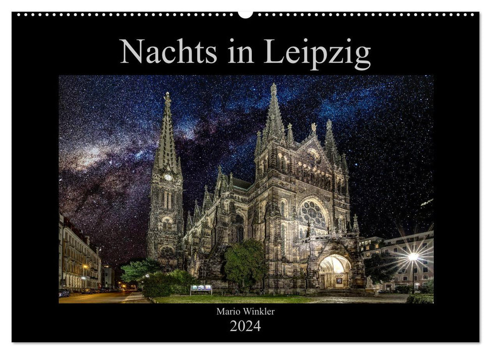 At night in Leipzig (CALVENDO wall calendar 2024) 