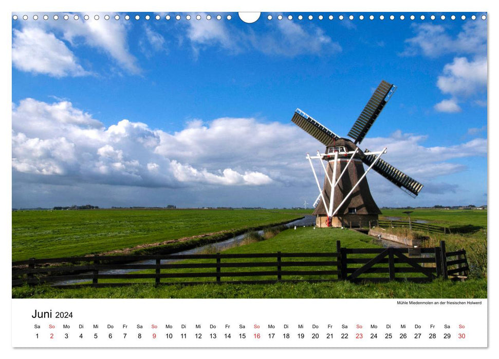 THE MOST BEAUTIFUL WINDMILLS IN HOLLAND 2024 (CALVENDO wall calendar 2024) 
