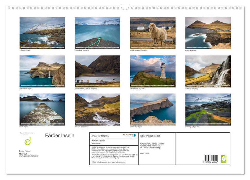 Traumlandschaft im Nordatlantik. Färöer Inseln (CALVENDO Wandkalender 2024)