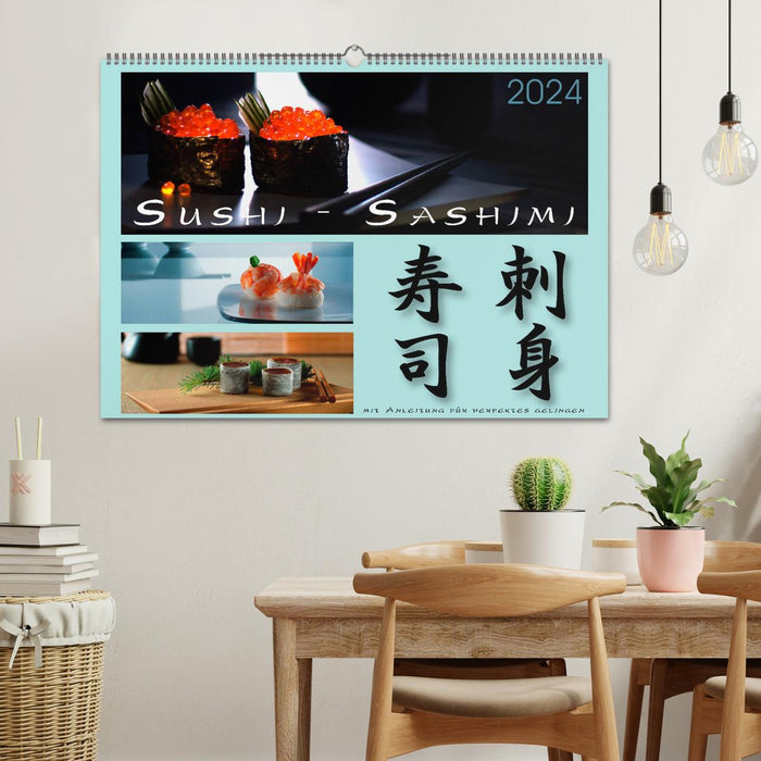 Sushi - Sashimi with instructions for perfect success (CALVENDO wall calendar 2024) 
