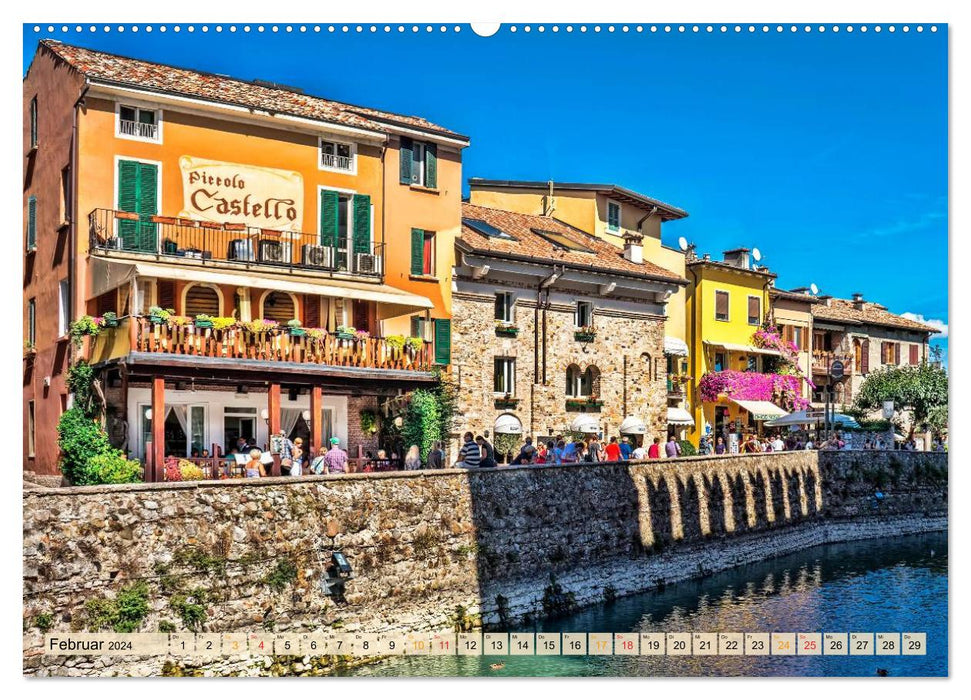 Malcesine and Sirmione, beauties on Lake Garda (CALVENDO Premium Wall Calendar 2024) 