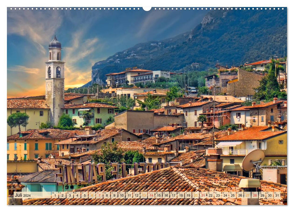 Malcesine and Sirmione, beauties on Lake Garda (CALVENDO Premium Wall Calendar 2024) 