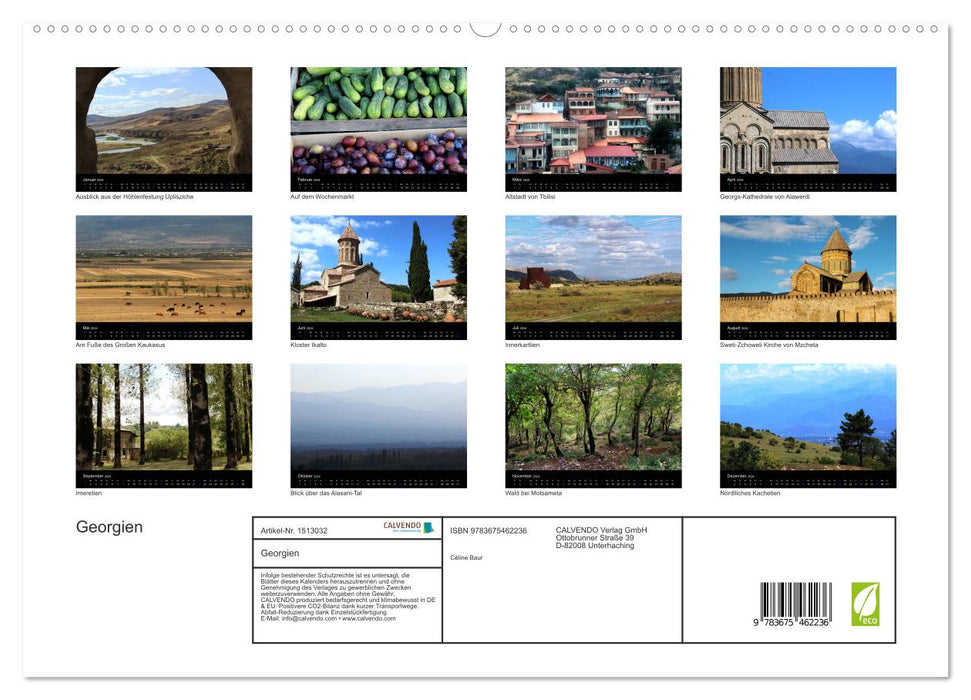 Georgia (CALVENDO Premium Wall Calendar 2024) 