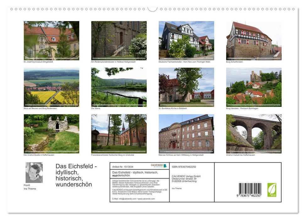 Das Eichsfeld - idyllisch, historisch, wunderschön (CALVENDO Premium Wandkalender 2024)