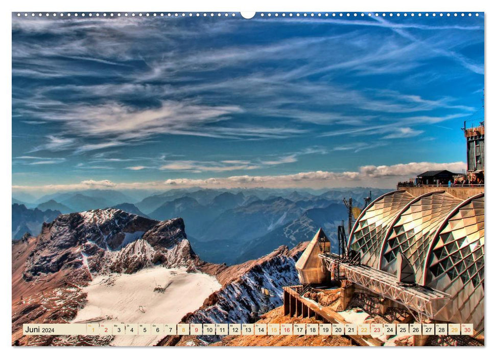 Deutsche Alpen, eine Reise von Lindau am Bodensee bis Berchtesgaden (CALVENDO Premium Wandkalender 2024)