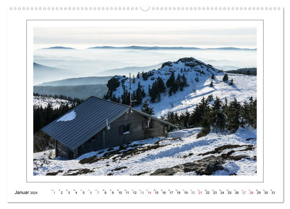 On the road in the Bavarian Forest (CALVENDO Premium Wall Calendar 2024) 