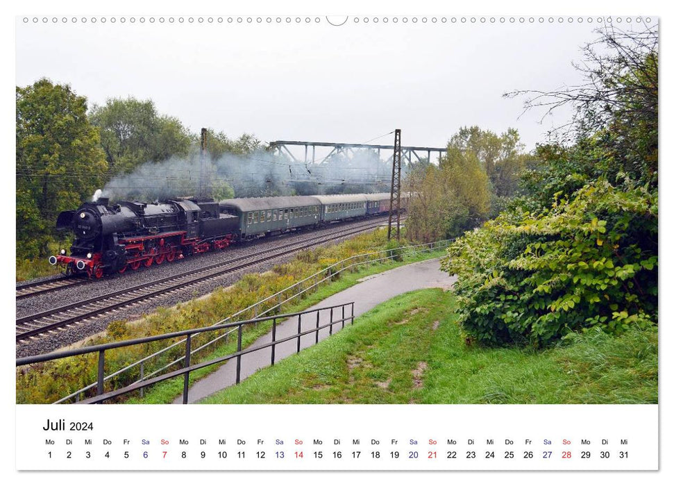 Feuer Wasser Kohle - Dampflokomotiven der Deutschen Reichsbahn (CALVENDO Premium Wandkalender 2024)