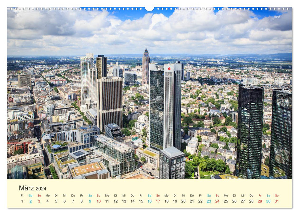 Frankfurt am Main - Finance and History (CALVENDO Premium Wall Calendar 2024) 