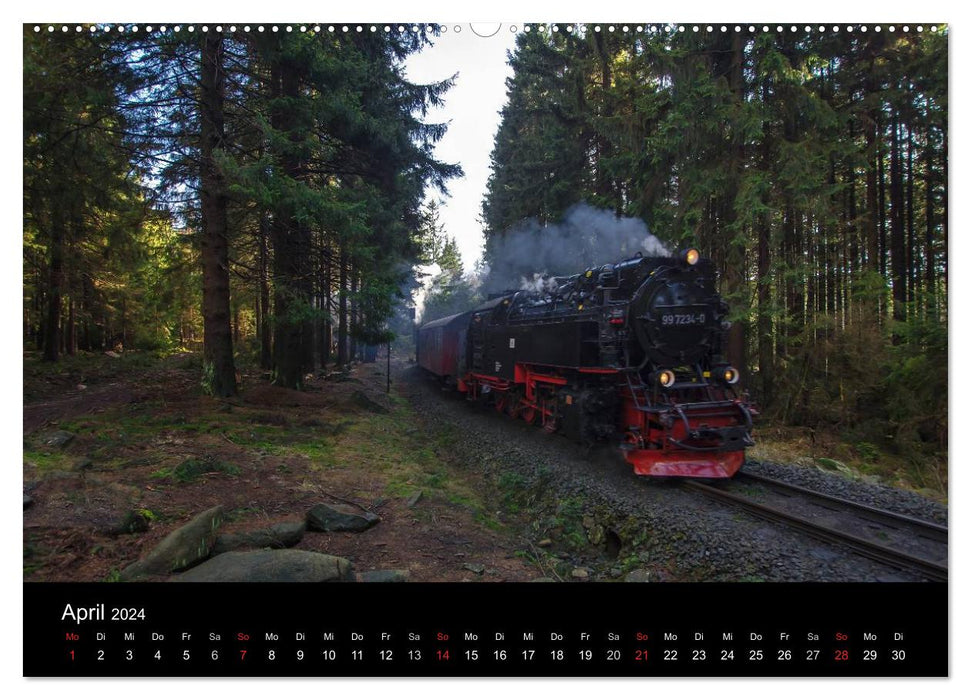 Under steam in Saxony Anhalt 2.0 (CALVENDO Premium Wall Calendar 2024) 