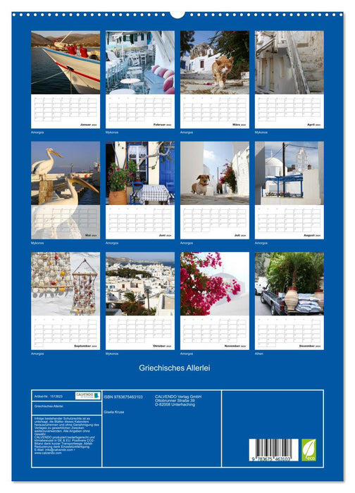 Griechisches Allerlei (CALVENDO Premium Wandkalender 2024)