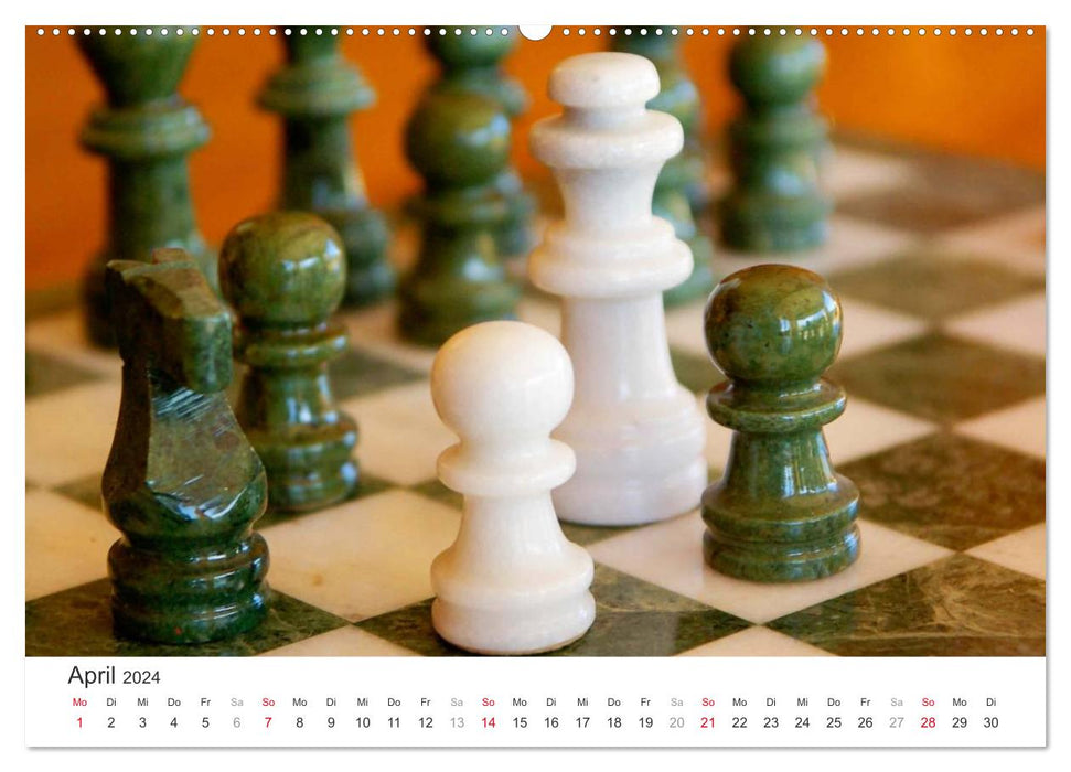 Schach 2024. Impressionen von Figuren und Spielen (CALVENDO Wandkalender 2024)
