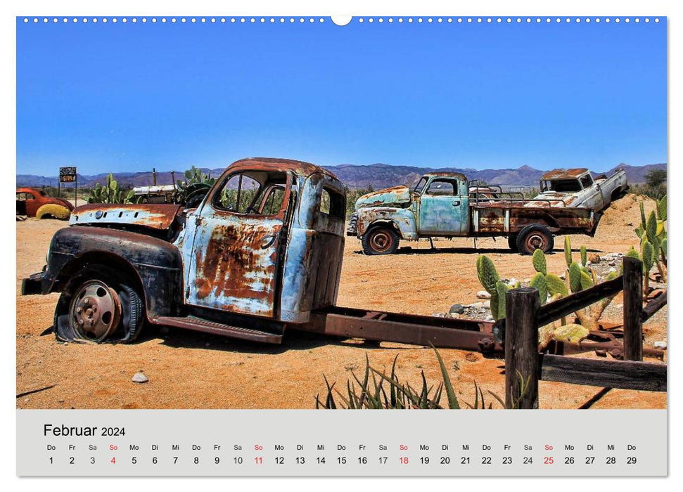 Rostige Autos. Faszination U.S. Wracks (CALVENDO Wandkalender 2024)