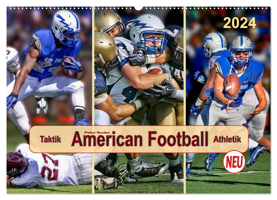 American Football - Taktik und Athletik (CALVENDO Wandkalender 2024)