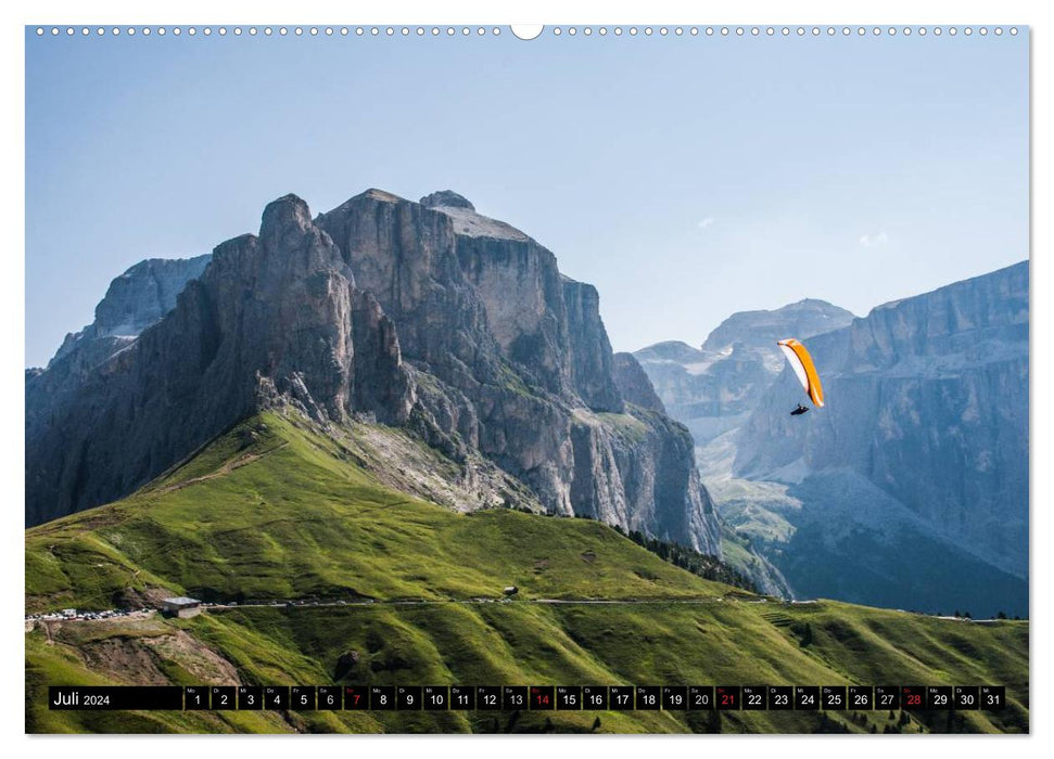 Paragliding - die Faszination des Fliegens (CALVENDO Premium Wandkalender 2024)