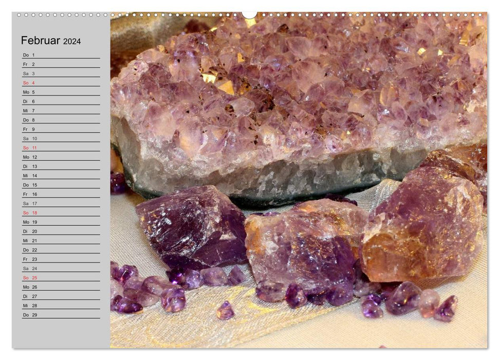 Minerale. Kristalle und Edelsteine (CALVENDO Premium Wandkalender 2024)