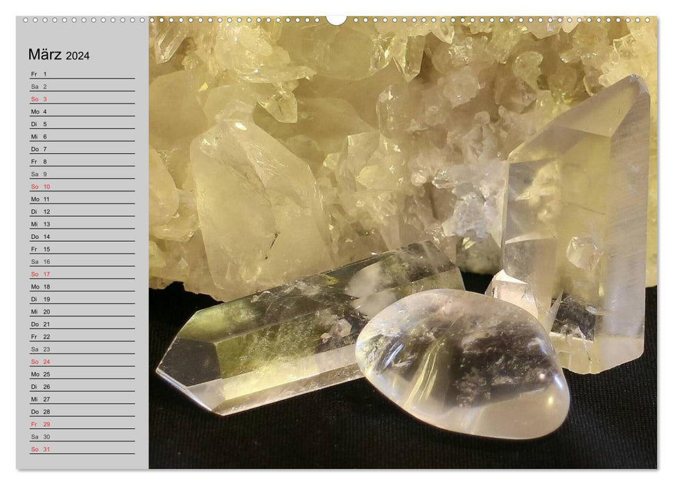 Minerale. Kristalle und Edelsteine (CALVENDO Premium Wandkalender 2024)