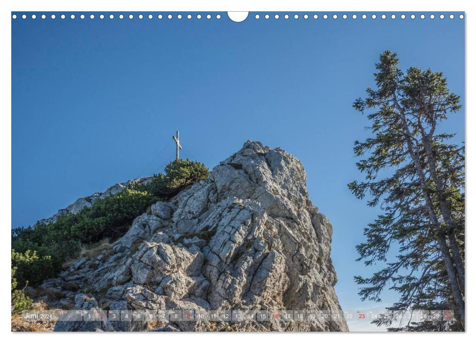 Gipfelkreuze auf bayerischen Bergen (CALVENDO Wandkalender 2024)