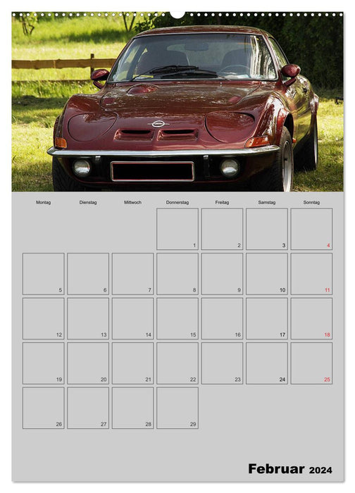 Opel GT Terminplaner (CALVENDO Wandkalender 2024)