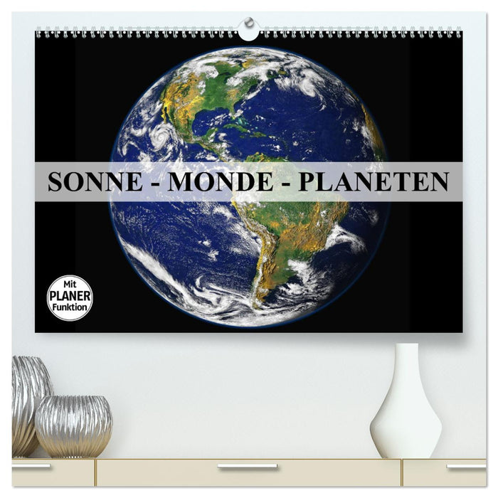 Soleil, lunes et planètes (Calendrier mural CALVENDO Premium 2024) 