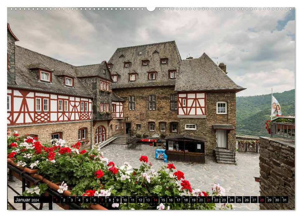 Châteaux et forteresses du Rhin moyen (Calendrier mural CALVENDO Premium 2024) 