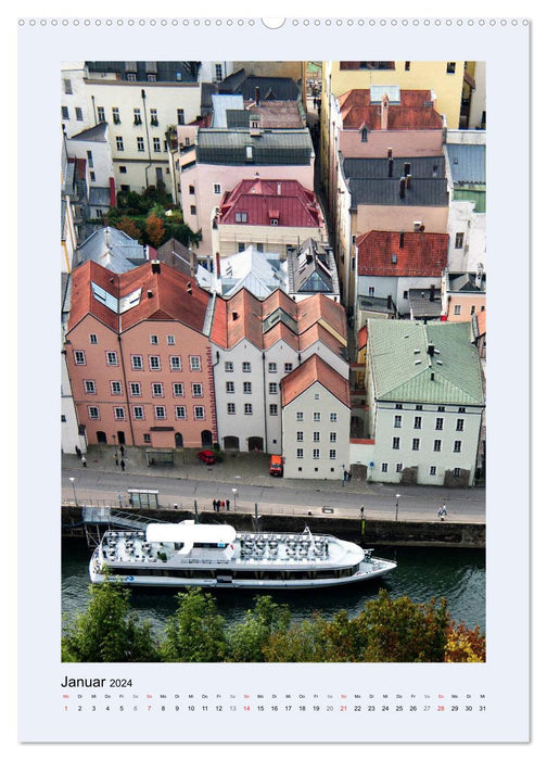 Die Donau von Passau zum Delta (CALVENDO Premium Wandkalender 2024)