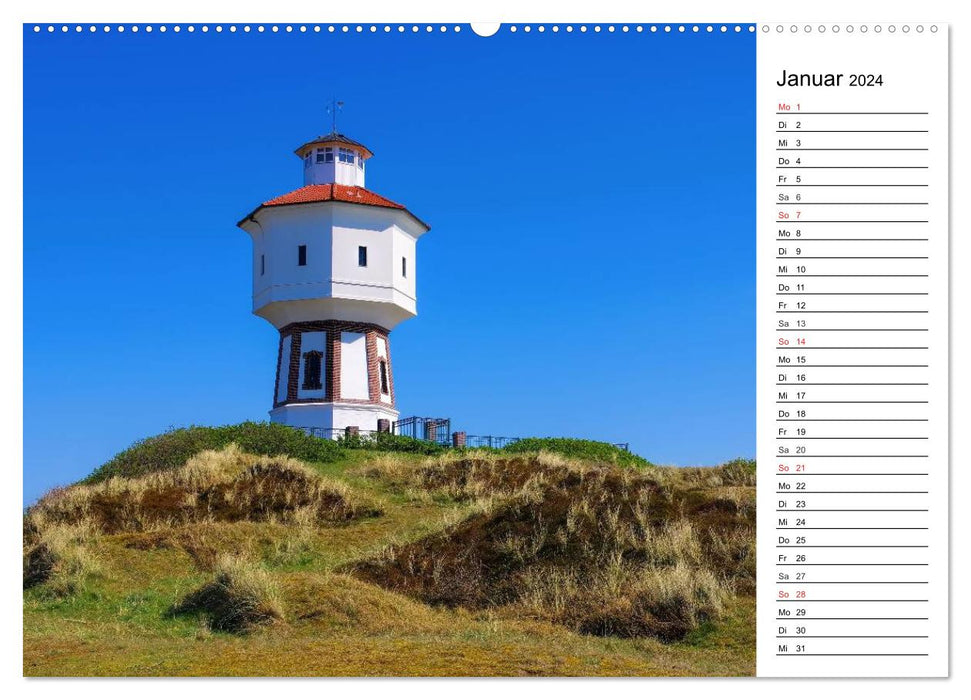Langeoog – La plus belle île de Frise orientale (Calvendo Premium Calendrier mural 2024) 