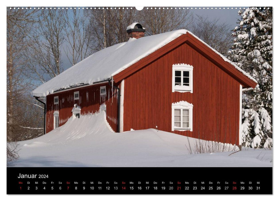 Schweden im Wechsel der Jahreszeiten (CALVENDO Premium Wandkalender 2024)