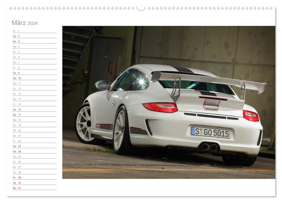 Porsche GT3RS 4,0 (CALVENDO Premium Wandkalender 2024)
