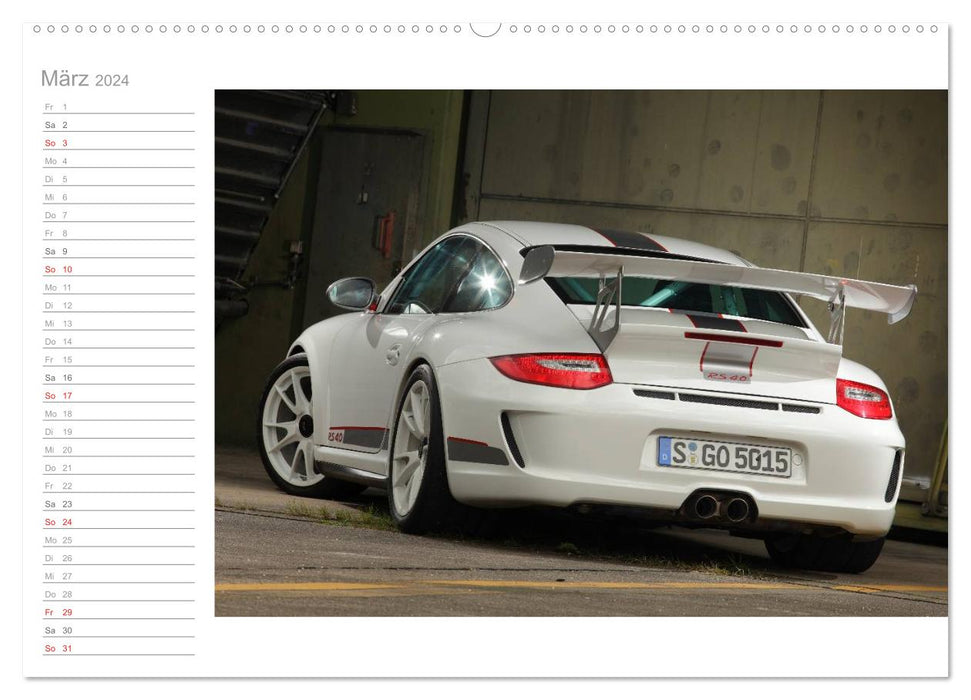 Porsche GT3RS 4.0 (Calendrier mural CALVENDO Premium 2024) 