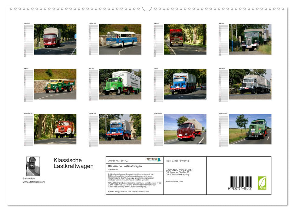 Camions classiques (calendrier mural CALVENDO Premium 2024) 