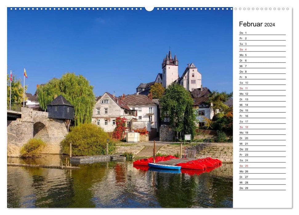 La Lahn - des lieux magiques autour du Limbourg (Calendrier mural CALVENDO Premium 2024) 