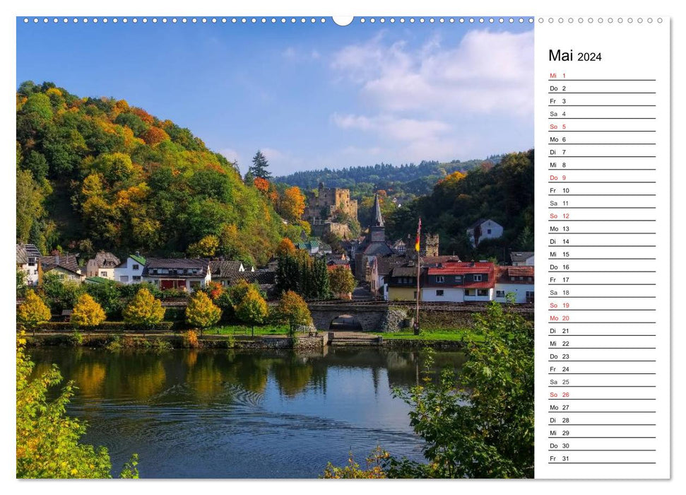 La Lahn - des lieux magiques autour du Limbourg (Calendrier mural CALVENDO Premium 2024) 