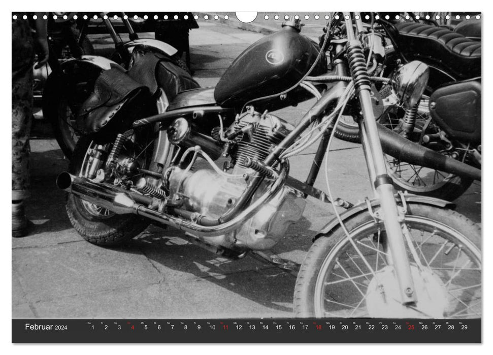 east Rider - Biker und Bikes aus der DDR (CALVENDO Wandkalender 2024)
