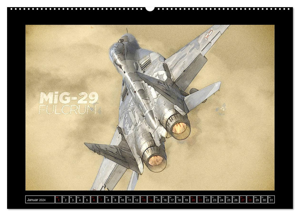 Aero Action Art - Aviation Art (CALVENDO Wall Calendar 2024) 