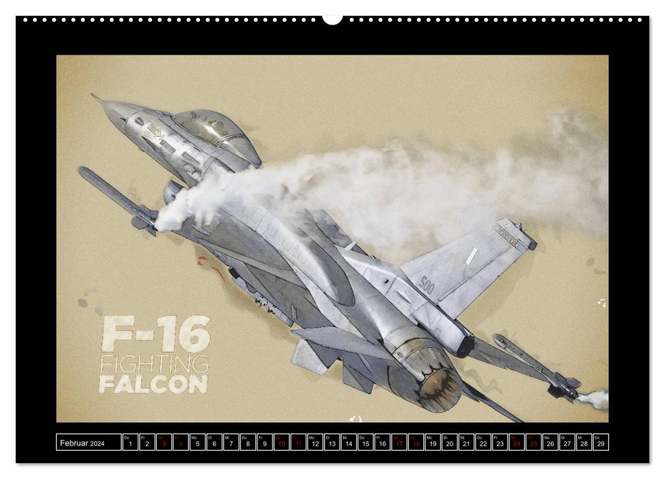 Aero Action Art - Aviation Art (CALVENDO Wall Calendar 2024) 