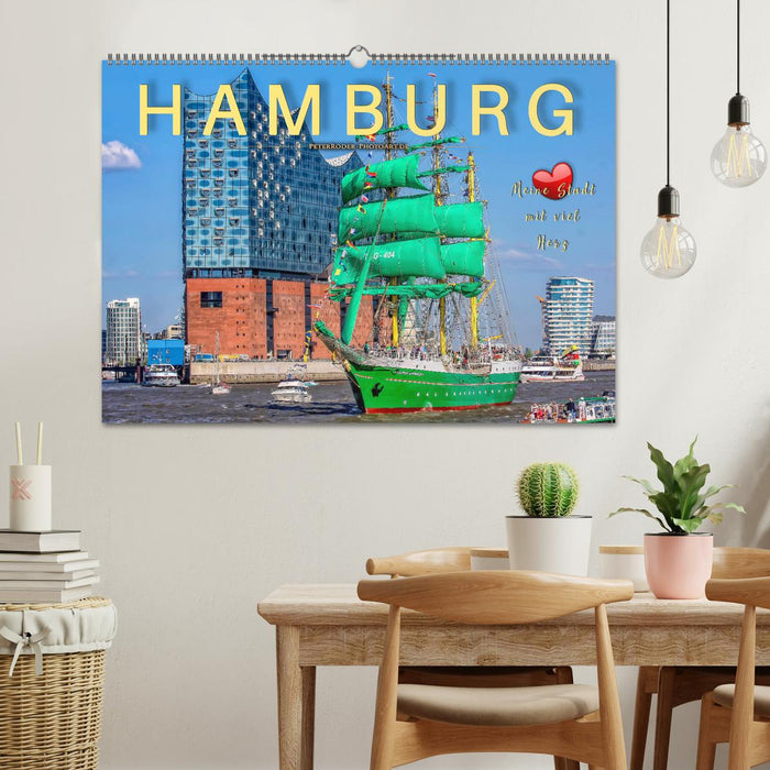 Hamburg - my city with a lot of heart (CALVENDO wall calendar 2024) 