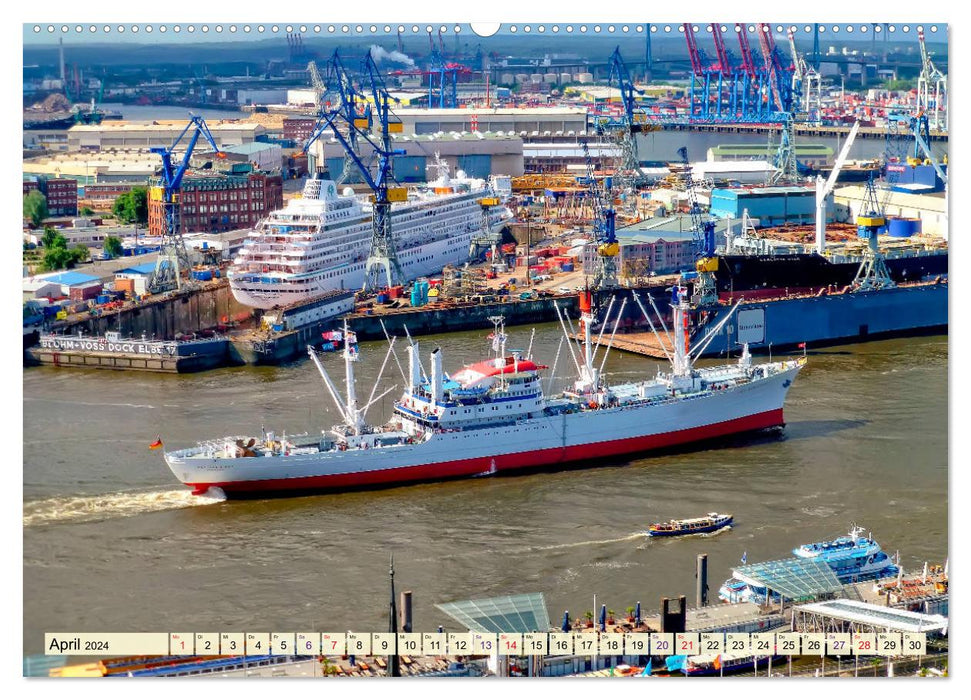 Hamburg - my city with a lot of heart (CALVENDO wall calendar 2024) 