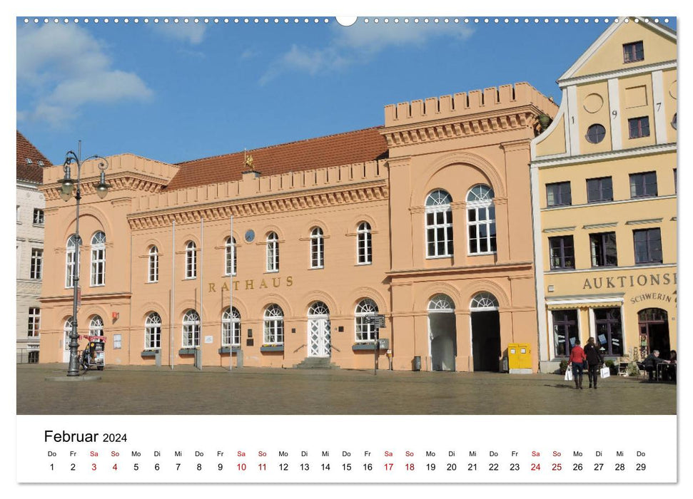 Schwerin - state capital of Mecklenburg-Western Pomerania (CALVENDO wall calendar 2024) 