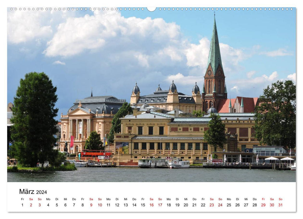 Schwerin - state capital of Mecklenburg-Western Pomerania (CALVENDO wall calendar 2024) 