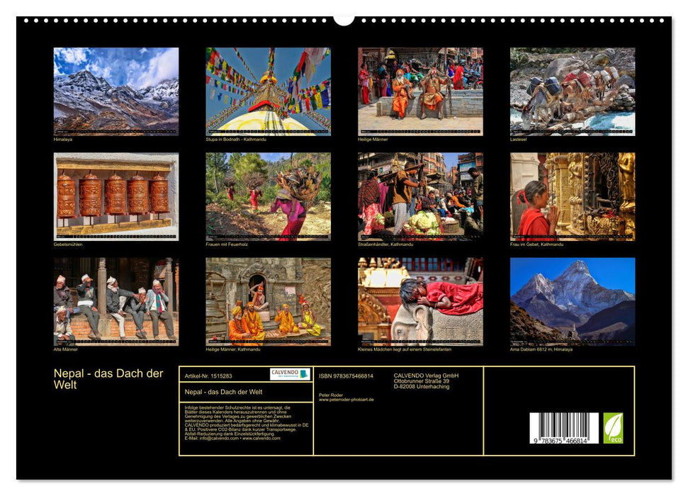 Nepal - das Dach der Welt (CALVENDO Premium Wandkalender 2024)