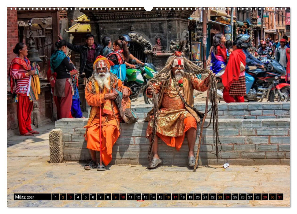 Népal - le toit du monde (Calvendo Premium Wall Calendar 2024) 