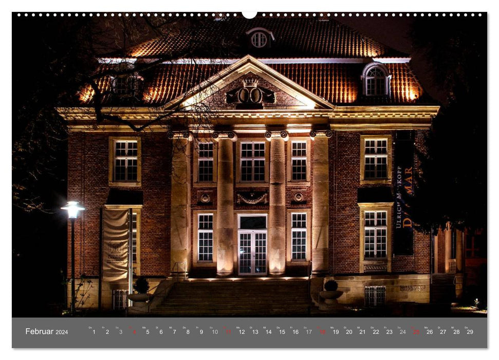 Leuchtendes Münster 2024 - die Metropole Westfalens (CALVENDO Premium Wandkalender 2024)