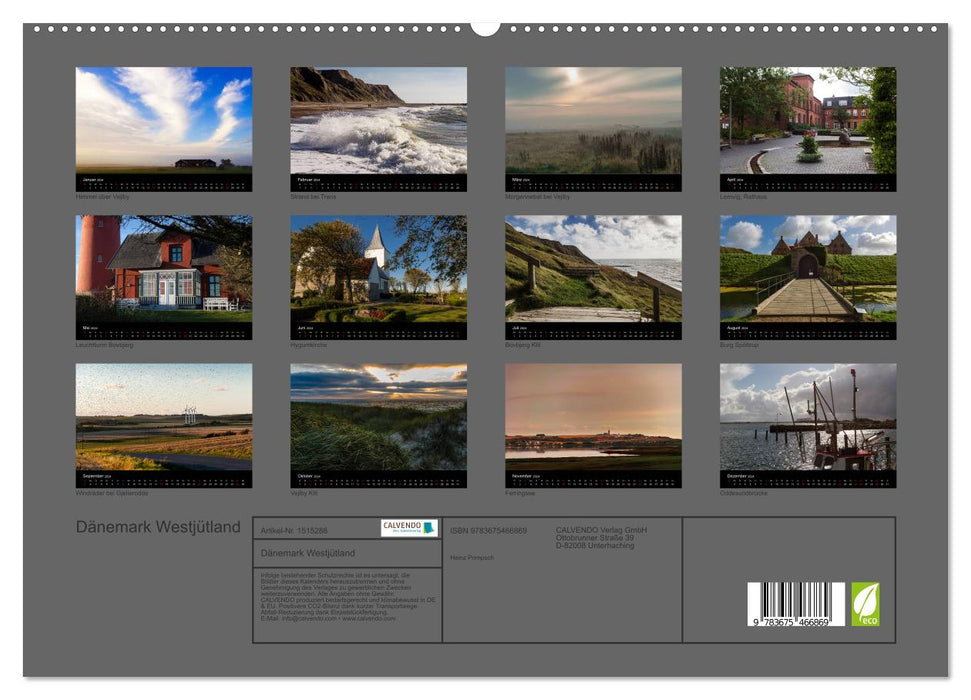 Dänemark Westjütland (CALVENDO Premium Wandkalender 2024)