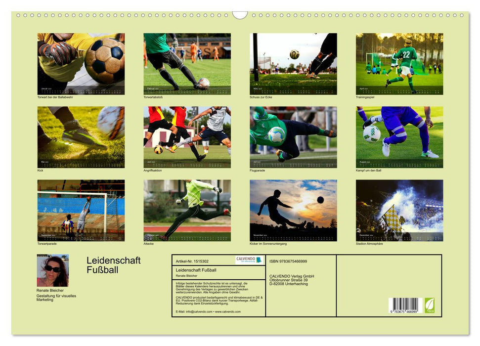 Leidenschaft Fußball (CALVENDO Wandkalender 2024)