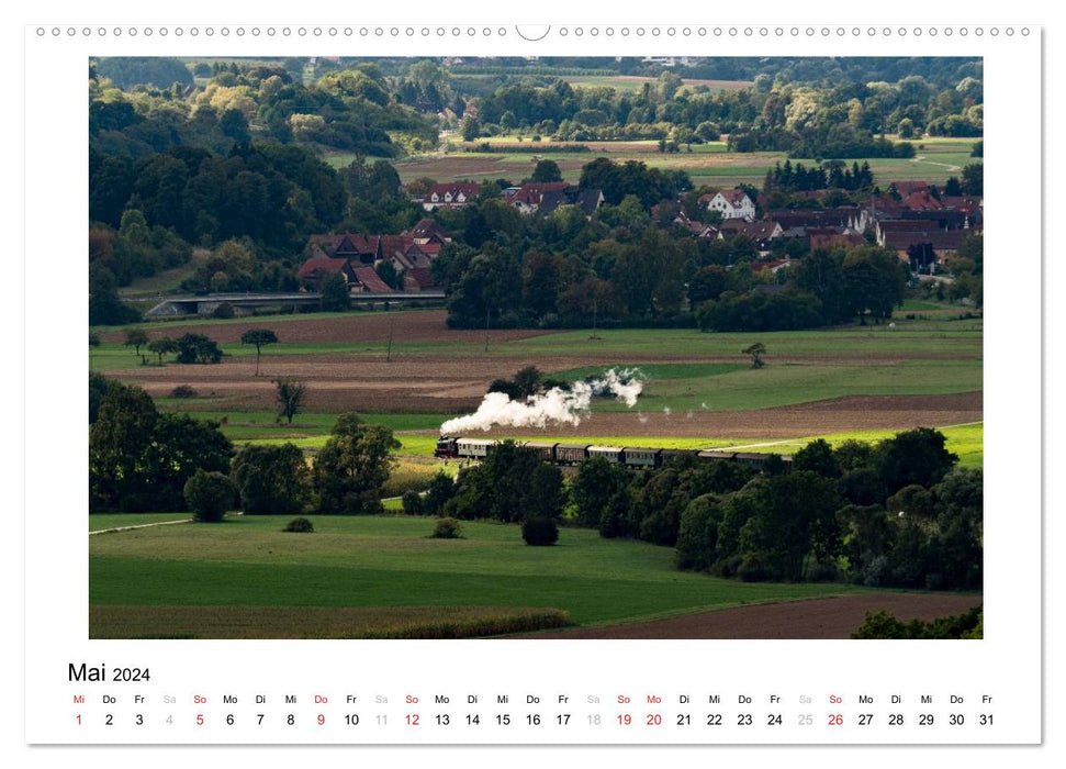 Mit der Eisenbahn in die Fränkische Schweiz (CALVENDO Premium Wandkalender 2024)