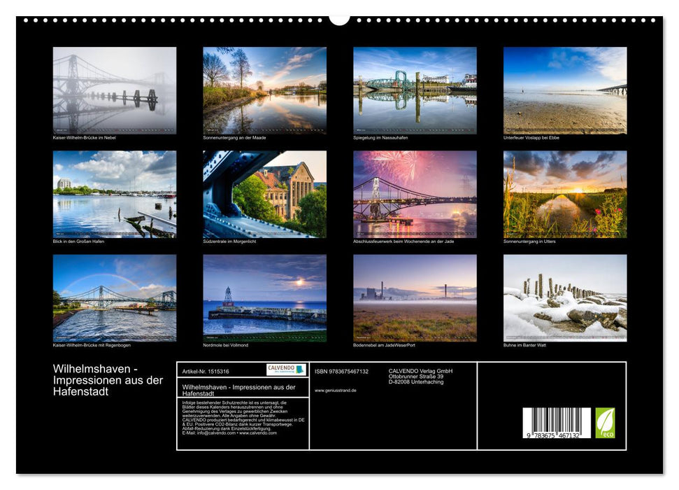 Wilhelmshaven - Impressions from the port city (CALVENDO Premium Wall Calendar 2024) 