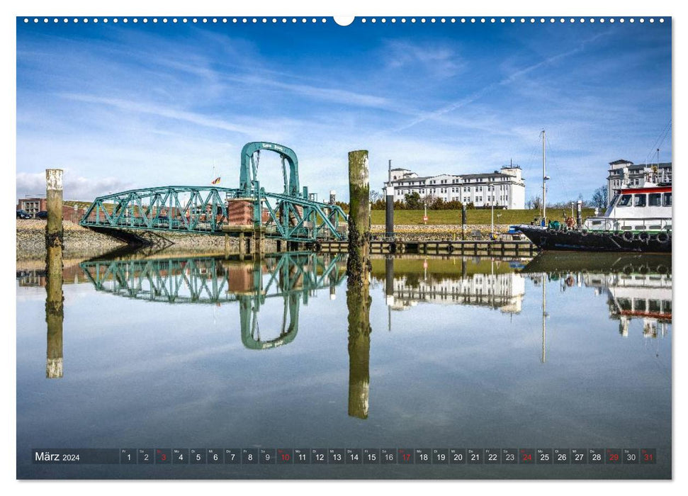 Wilhelmshaven - Impressions from the port city (CALVENDO Premium Wall Calendar 2024) 