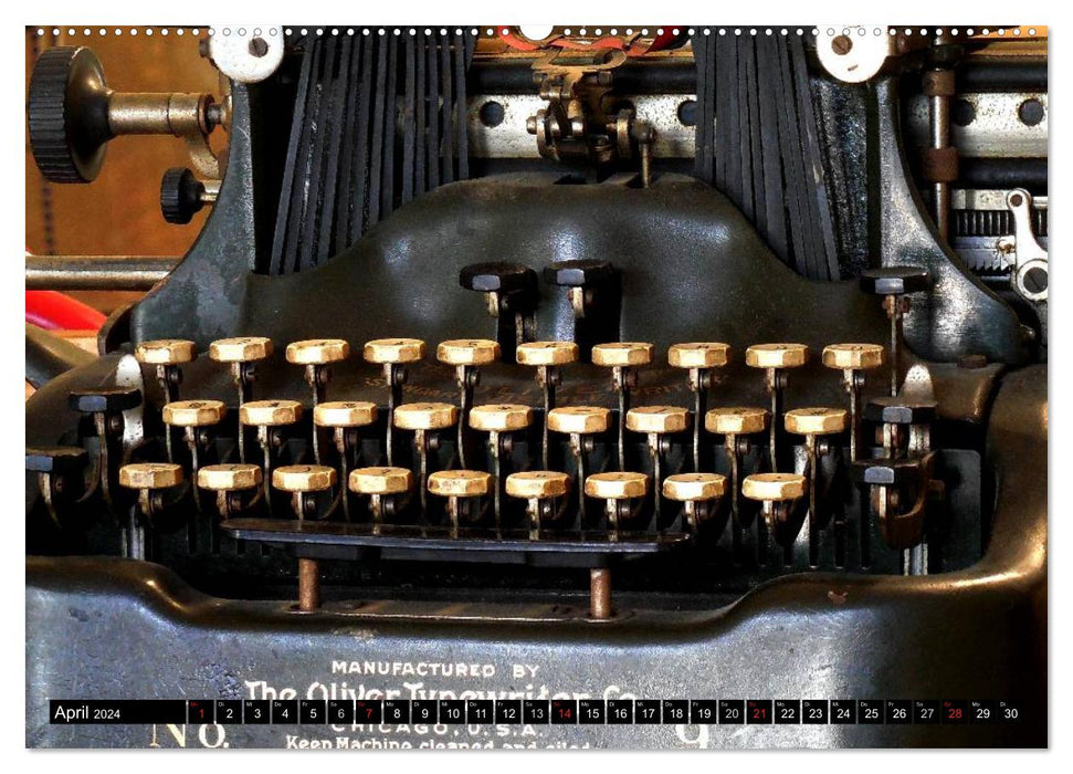 Machines à écrire anciennes (Calvendo Premium Wall Calendar 2024) 