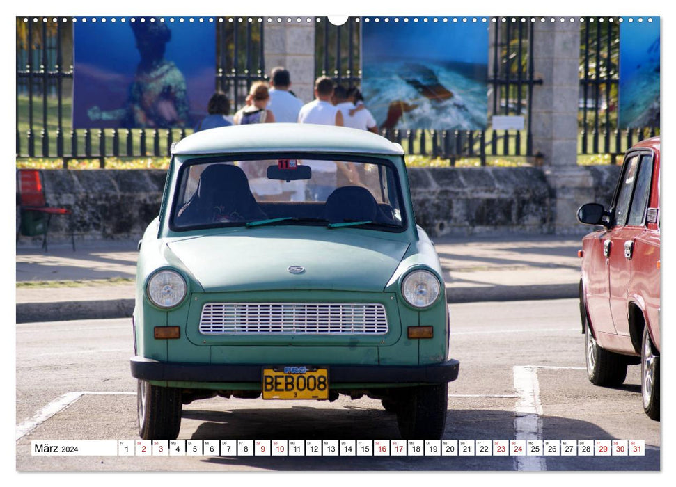 Pure nostalgia - GDR vehicles in Cuba (CALVENDO wall calendar 2024) 